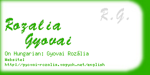 rozalia gyovai business card